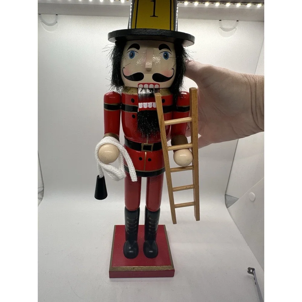 Hobby Lobby Firefighter Nutcracker‎ Wooden Figurine 14